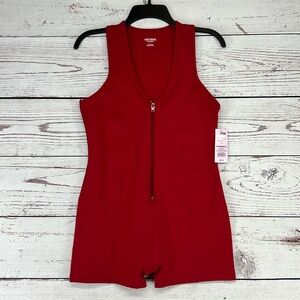 Women’s Game Day Butter Romper Wild Fable Cherry Red L NWT
